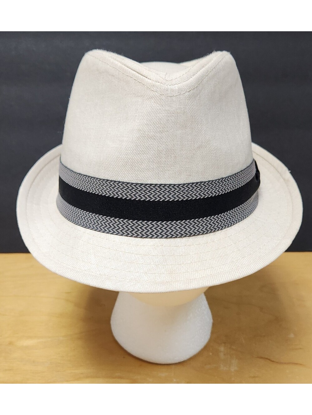 Stetson All American Straw Trilby Fedora Hat Summer Breathable Cream Size S/M